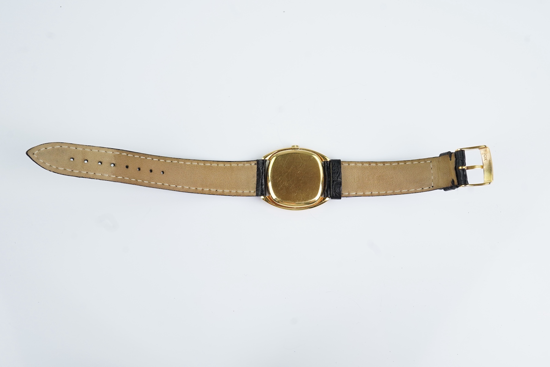 A gentleman's late 20th century 18ct gold Longines automatic dress wrist watch